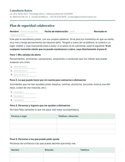 Plan de seguridad